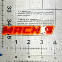 1PCS MACH 5 Emblem – 3D Multicolor Acrylic Car, Truck & SUV Badge Decal