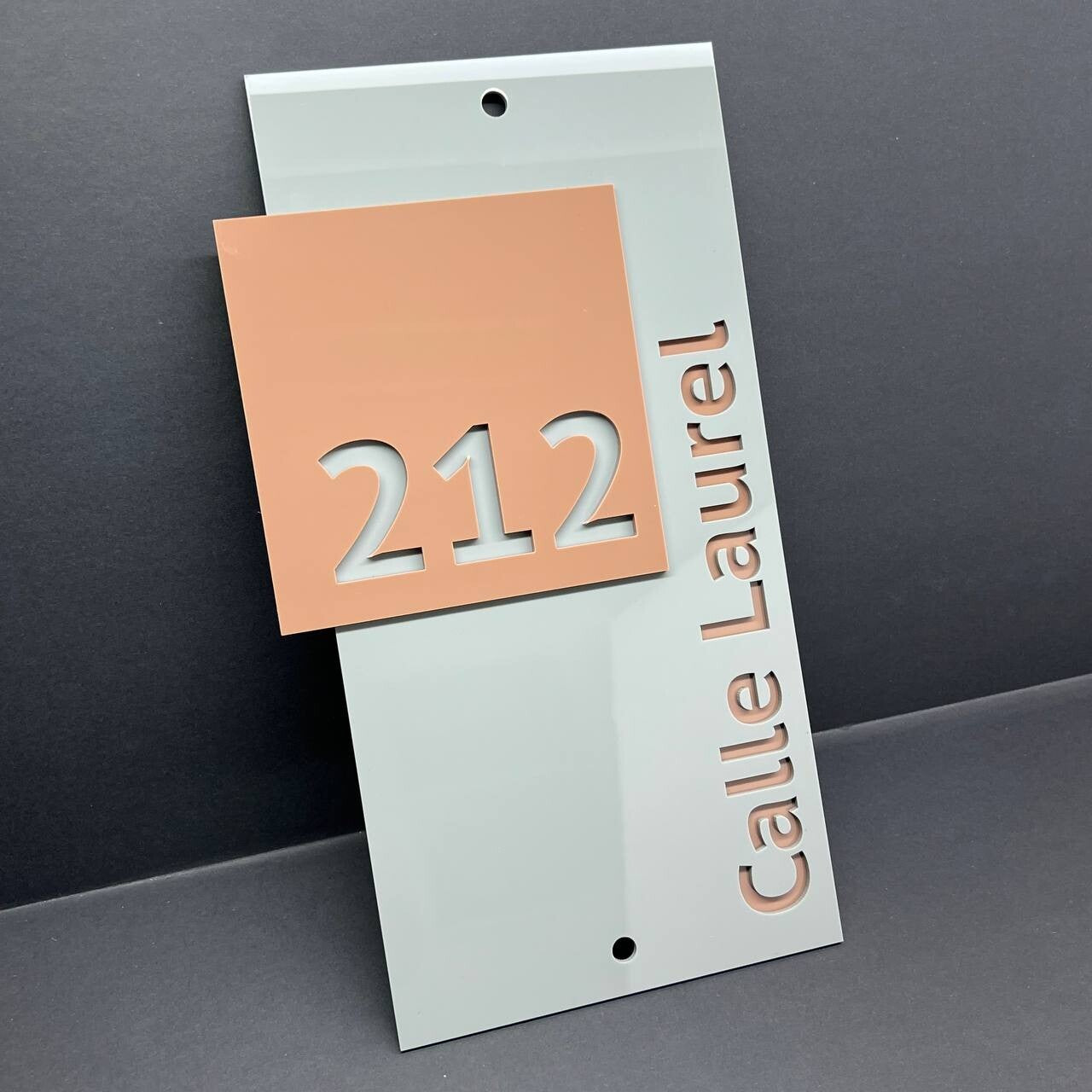 House Number Sign MULTI COLOR Personalized Modern Address Plate Custom Home