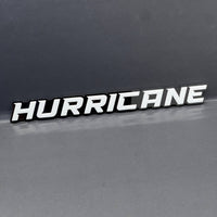 1PC HURRICANE 3D Emblem White Custom Badge Sticker for Car SUV TRUCK