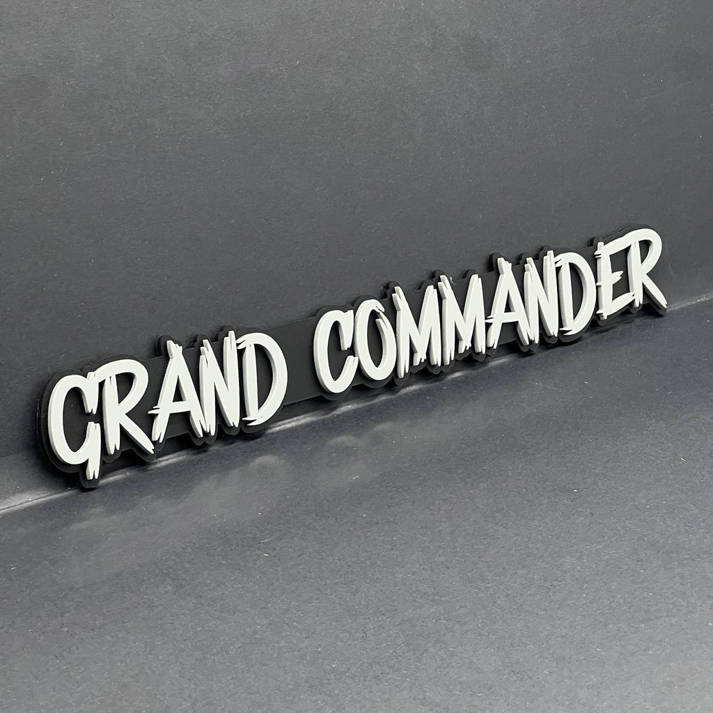 1PC GRAND COMMANDER 3D Emblem – Multicolor Acrylic Tailgate & Fender Badge