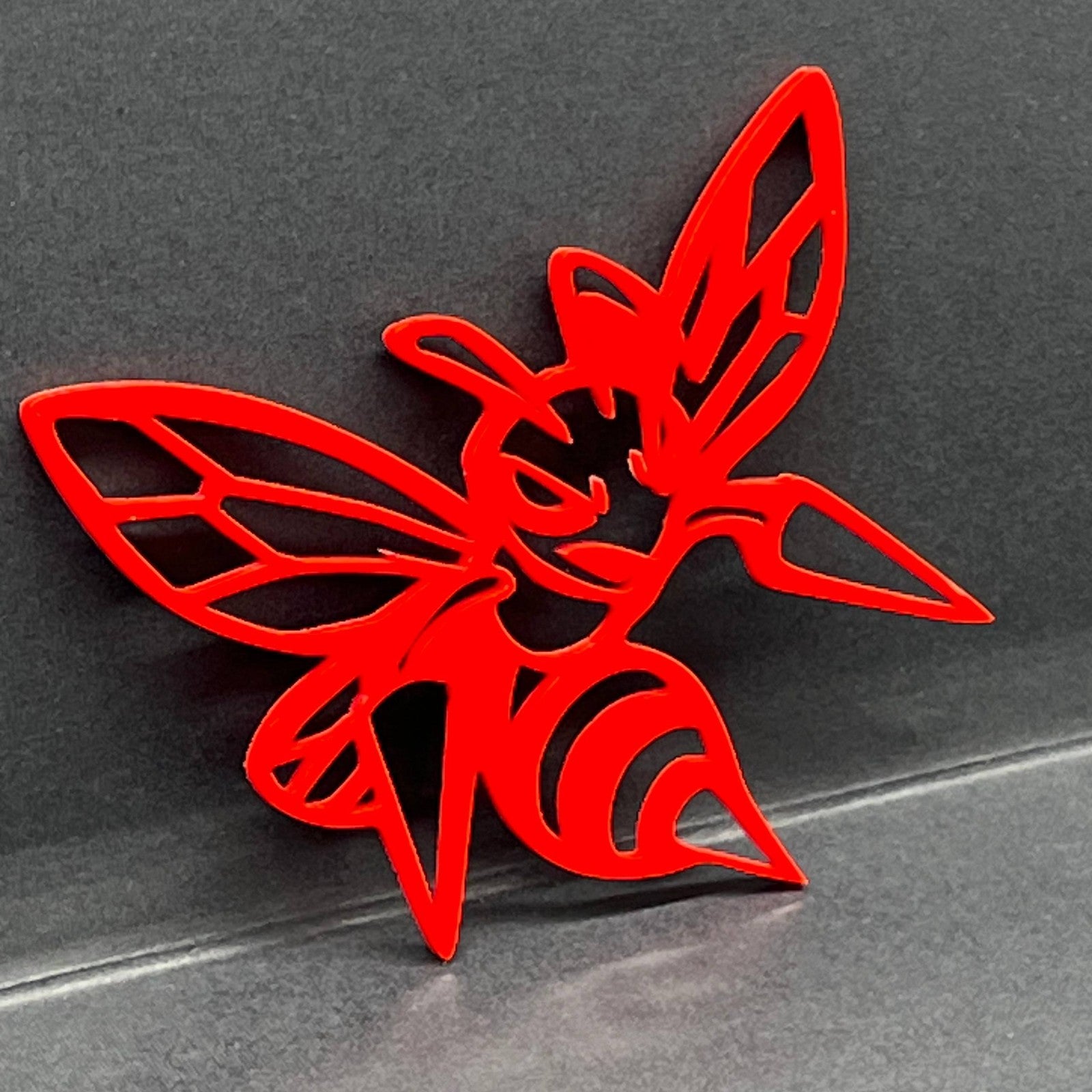 2PCS Hornet Bee Angry 3D Emblems – Multicolor Acrylic Muscle Car Badges