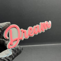 1PC Dream Emblem – 3D Multicolor Acrylic Car Fender & Trunk Badge Decal