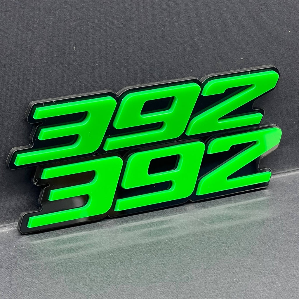 392 3D Emblems – Pair of Acrylic Side Fender Badges for Muscle Cars (2PCS)