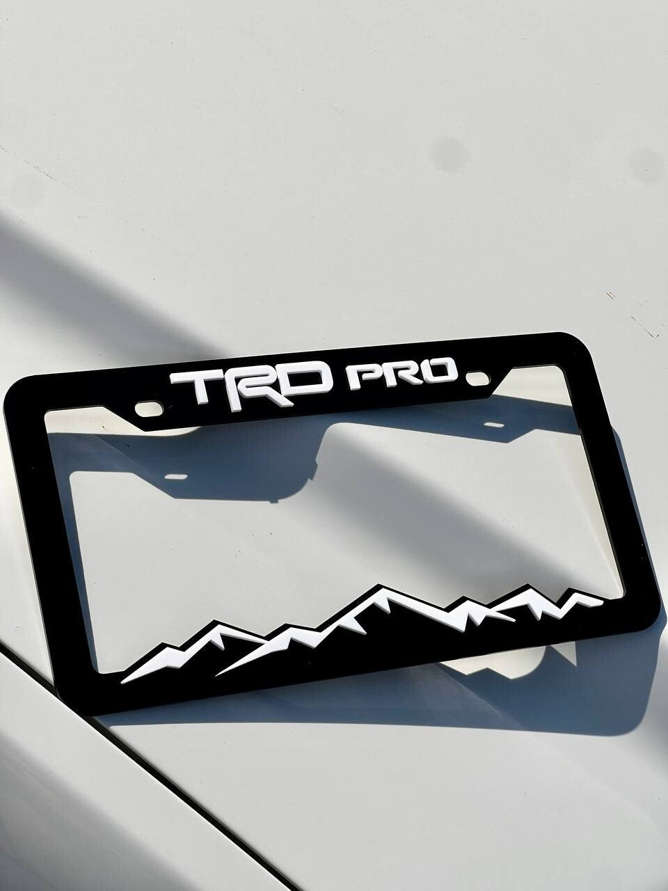 TRD PRO LICENSE PLATE FRAME TOYOTA ACCESSORY FRONT REAR TAG HOLDER PLATE COVER