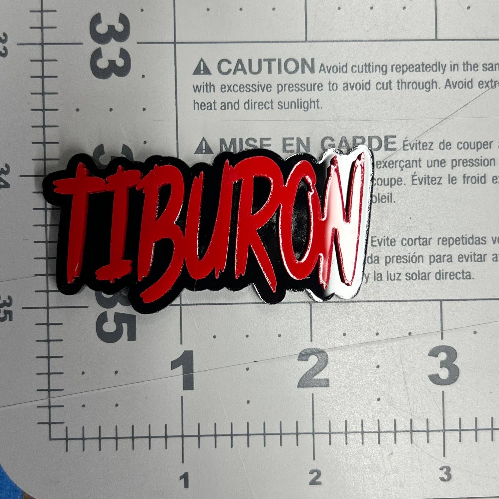 1PC TIBURON 3D Emblem – Custom Fender or Tailgate Badge for Car, Hyundai
