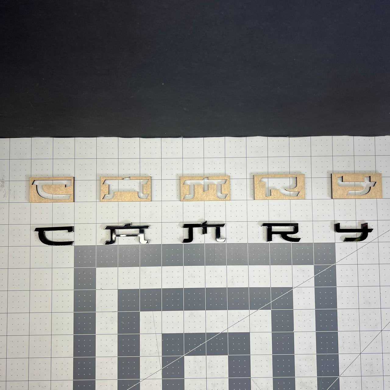 CAMRY Multicolor Emblem Letters – 3D Acrylic Rear Trunk Car Badge Decal 1pc
