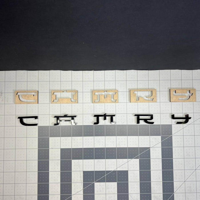 CAMRY Multicolor Emblem Letters – 3D Acrylic Rear Trunk Car Badge Decal 1pc