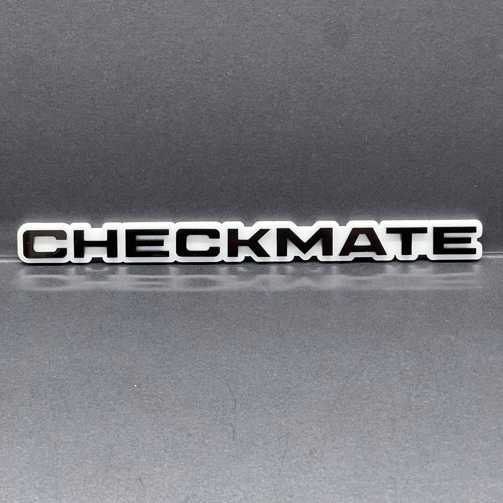 1pcs CHECKMATE Multicolor 3D Acrylic Emblem – Bold Car & Truck Fender Badge