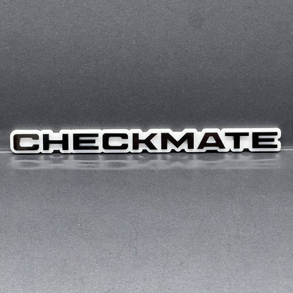 1pcs CHECKMATE Multicolor 3D Acrylic Emblem – Bold Car & Truck Fender Badge