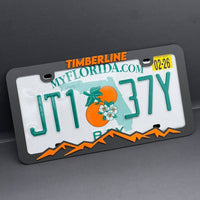 TIMBERLINE Black Matte License Plate Frame Cover, Frame, car frame