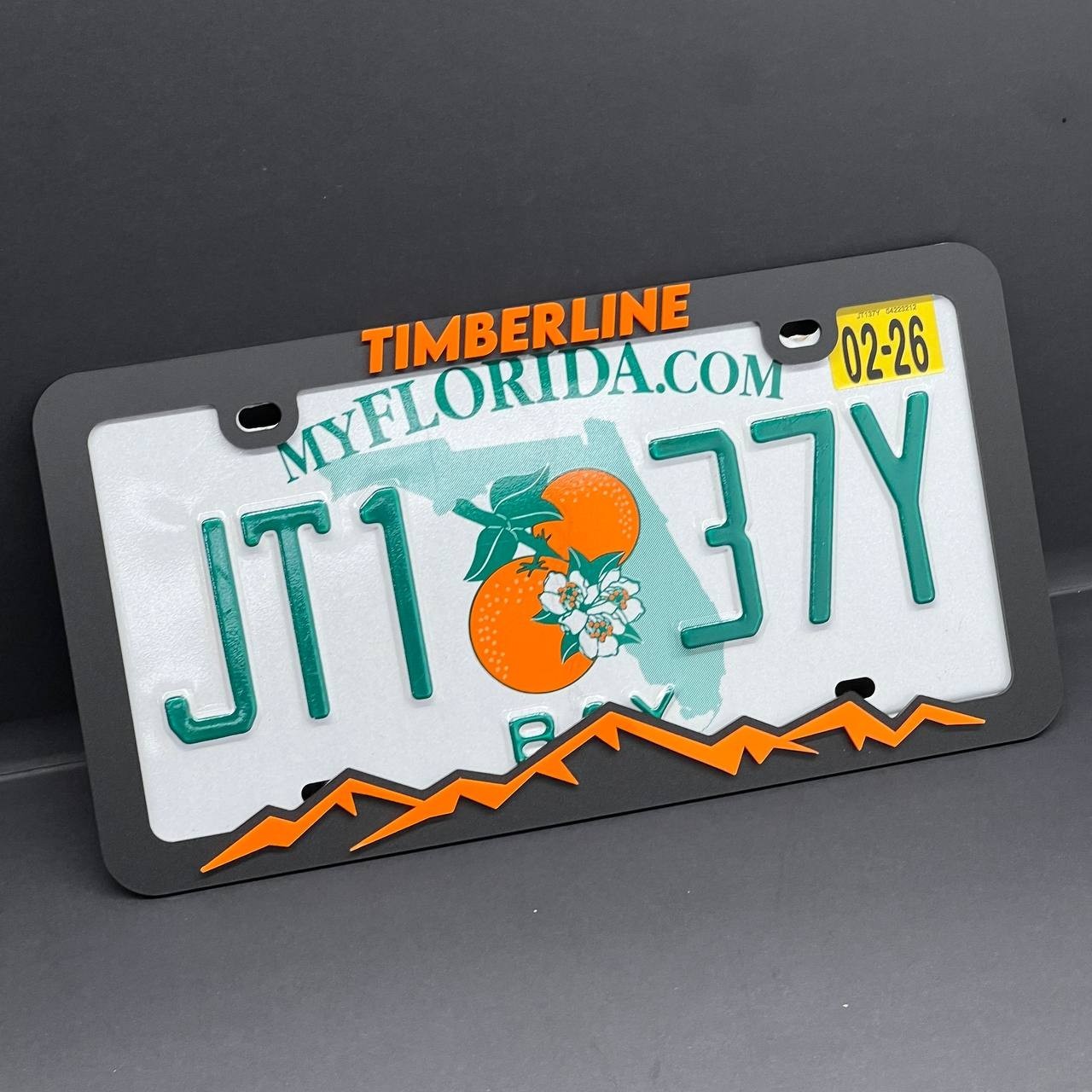 TIMBERLINE Black Matte License Plate Frame Cover, Frame, car frame