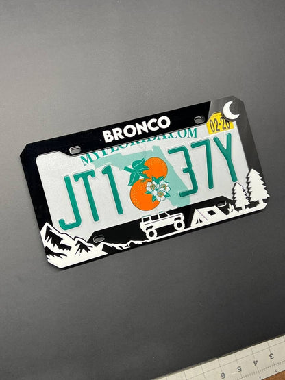 BRONCO Custom LICENSE PLATE FRAME COLOR CHOICE