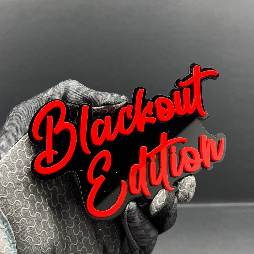 1PCS Blackout Edition Emblem – 3D Multicolor Acrylic Car, Truck & SUV Badge