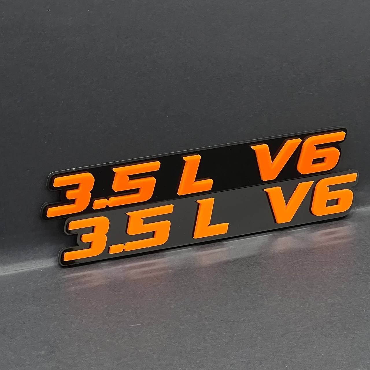 3.5L V6 EMBLEMS QTY 2 FENDER EXTERIOR 3.5L V6 ENGINE BADGE PAIR 3D EMBLEMS