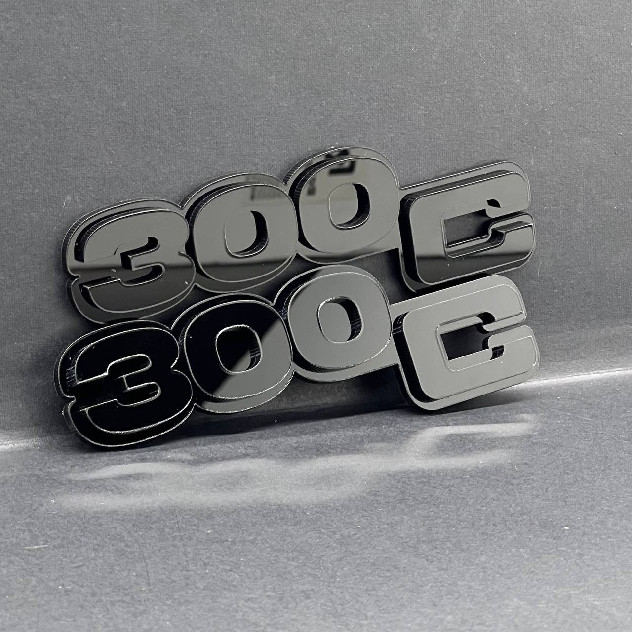 2PC Chrysler 300C Emblem Badges – 3D Exterior Fender Decals for Cars