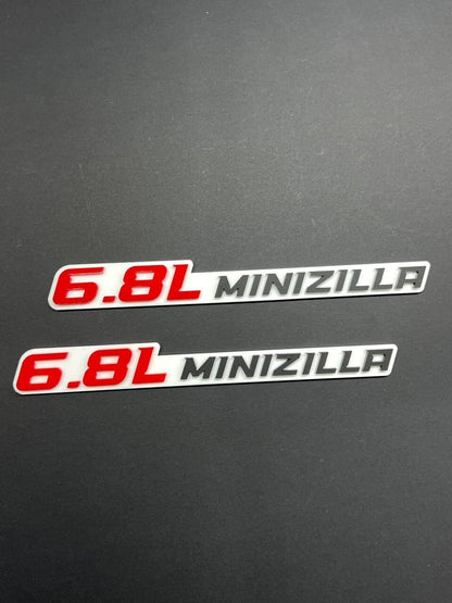 6.8L EMBLEMS QTY 2 FENDER EXTERIOR 6.8L ENGINE BADGE PAIR 3D ACRYLIC DECAL