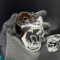 Gorilla Mirror Emblem Badges Car Truck (2 BADGES) Fender Angry Agressive