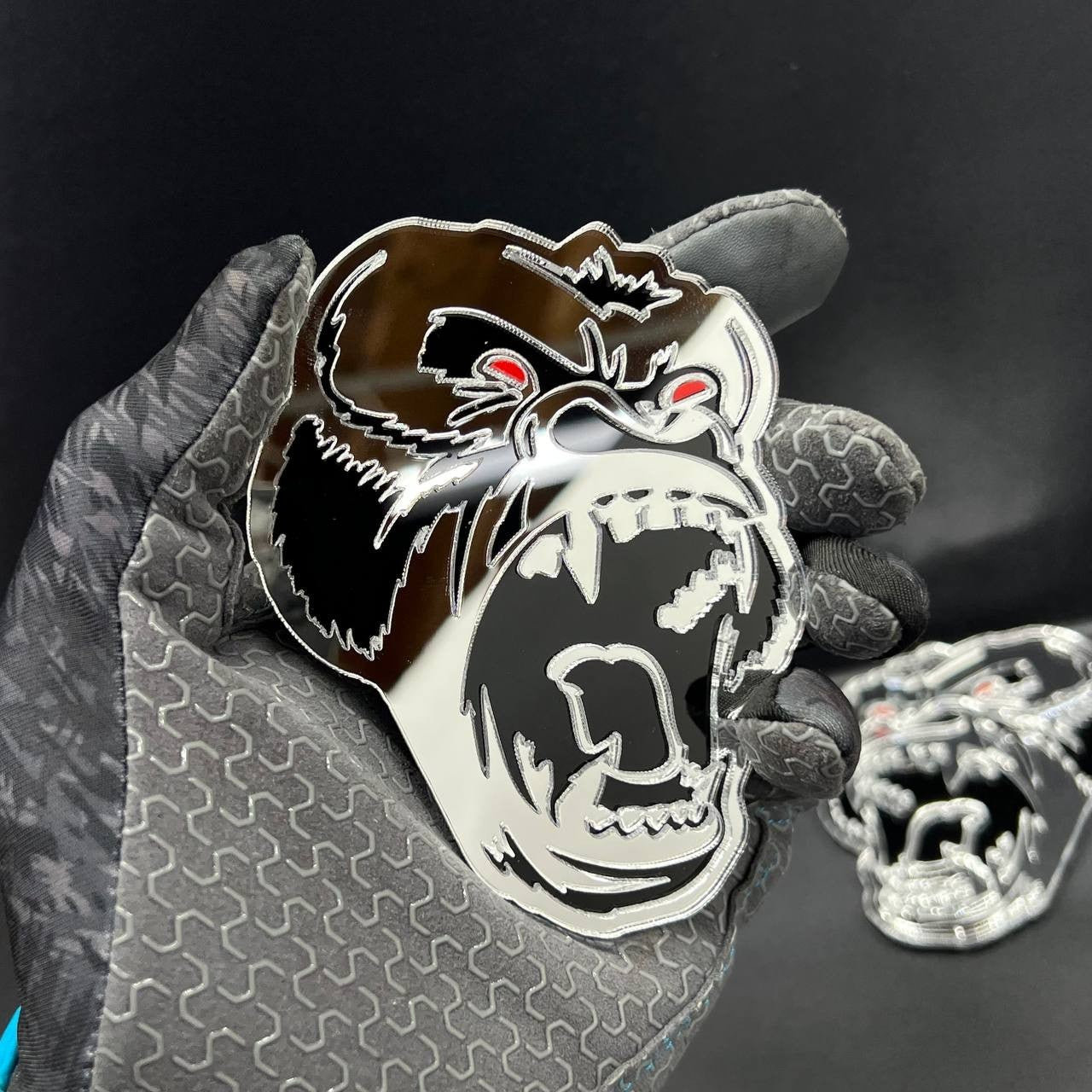 Gorilla Mirror Emblem Badges Car Truck (2 BADGES) Fender Angry Agressive