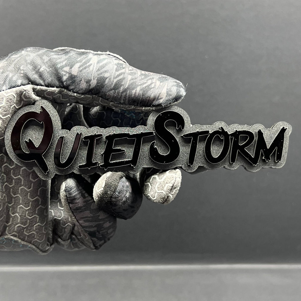 1x Quiet Storm Multicolor 3D Car Badge Easy Install Acrylic Fender & Trunk Decal