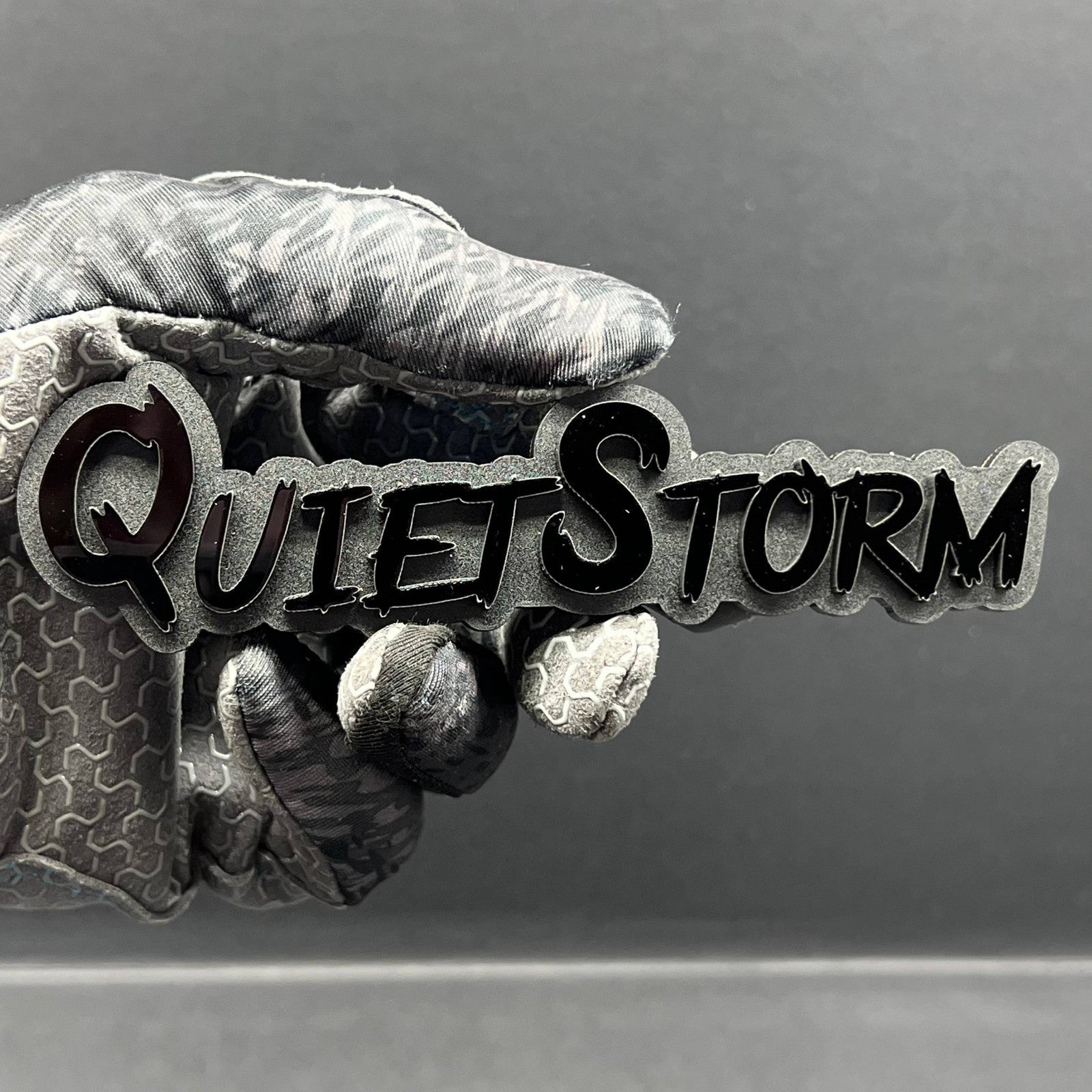 1x Quiet Storm Multicolor 3D Car Badge Easy Install Acrylic Fender & Trunk Decal