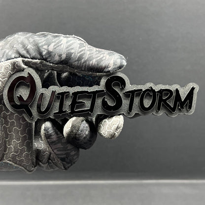 1x Quiet Storm Multicolor 3D Car Badge Easy Install Acrylic Fender & Trunk Decal