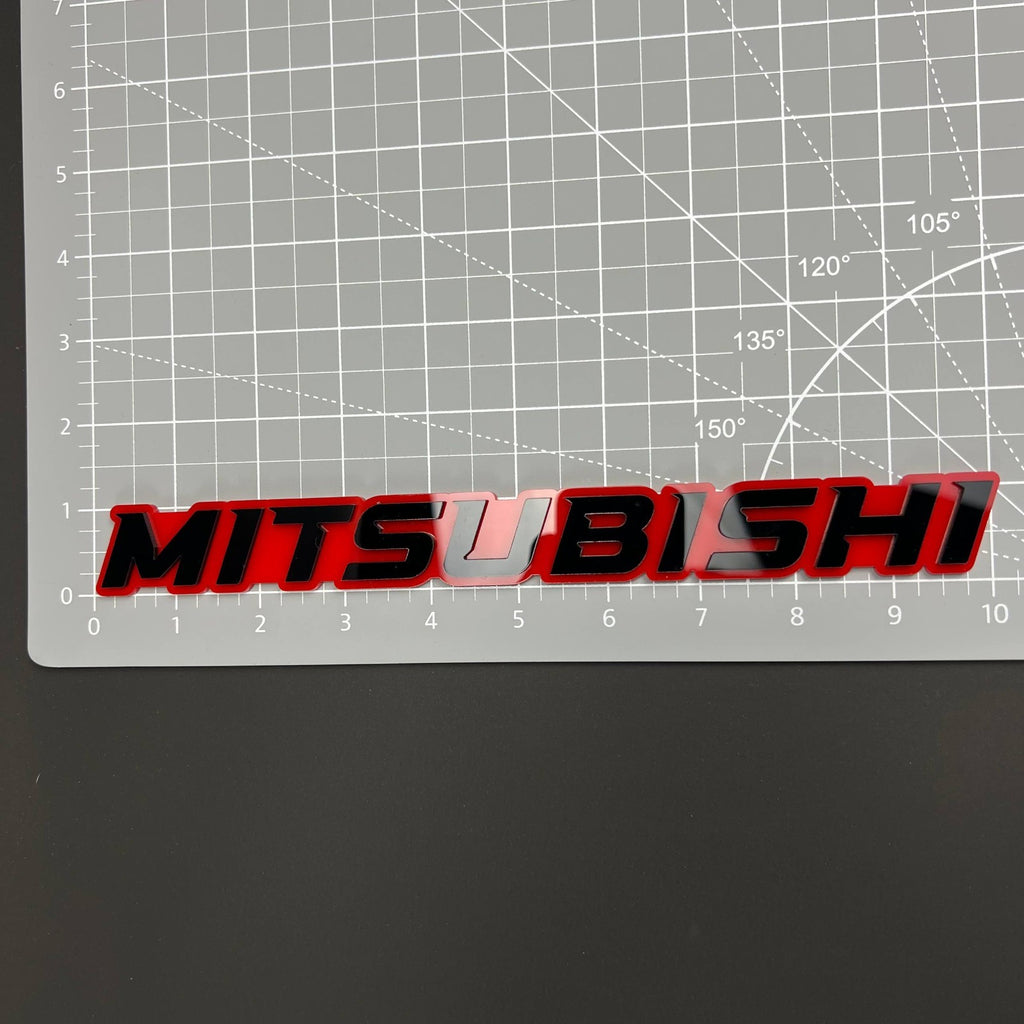 1PCS MITSUBISHI Badge Decal – 3D Acrylic Car Truck Fender Tailgate Trunk Emblem