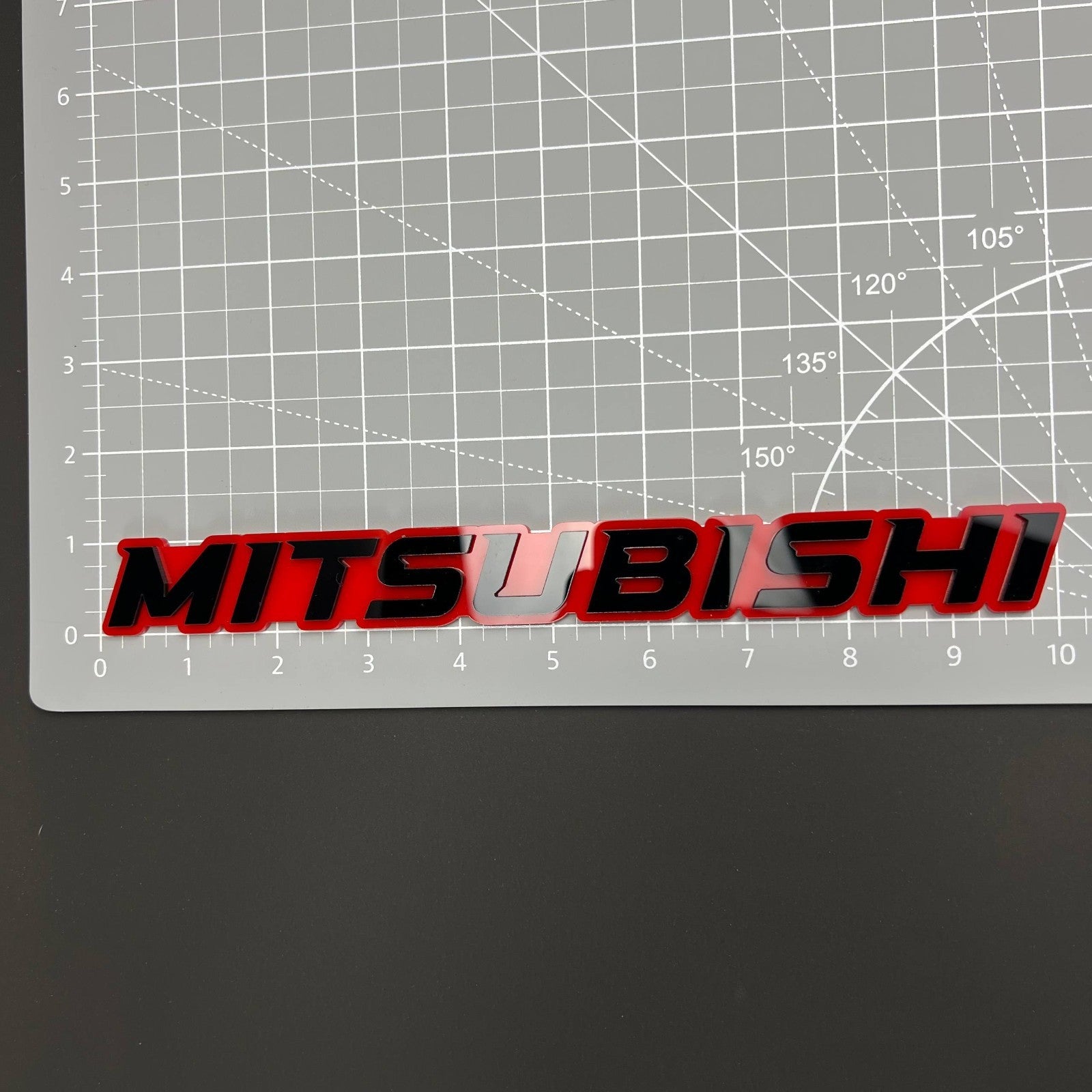 1PCS MITSUBISHI Badge Decal – 3D Acrylic Car Truck Fender Tailgate Trunk Emblem