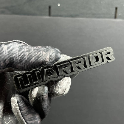 1PC Warrior Logo Emblem Custom Acrylic 3D Car Badge Decal for SUV Truck, Fender