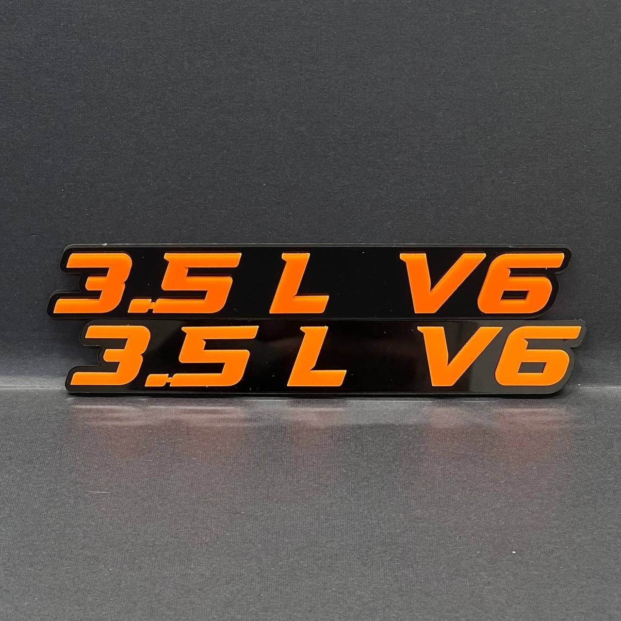 3.5L V6 EMBLEMS QTY 2 FENDER EXTERIOR 3.5L V6 ENGINE BADGE PAIR 3D EMBLEMS