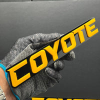 1pc COYOTE 3D Emblem – Black Aggressive Racing Fender Badge for Car & Truck