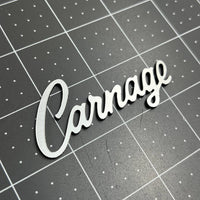 1PC CARNAGE Emblem – 3D Multicolor Acrylic Car & Truck Exterior Badge