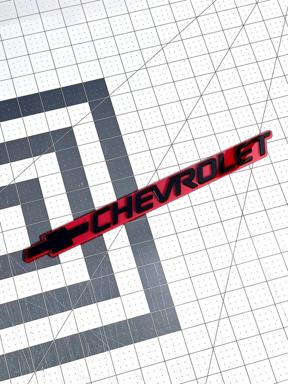 2PCS Mate Black and Red CHEVROLET EMBLEM BADGE FOR CHEVROLET