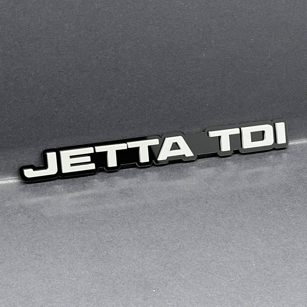 1PC Jetta TDI Emblem – 3D Acrylic Multicolor Car Truck SUV Tailgate Badge