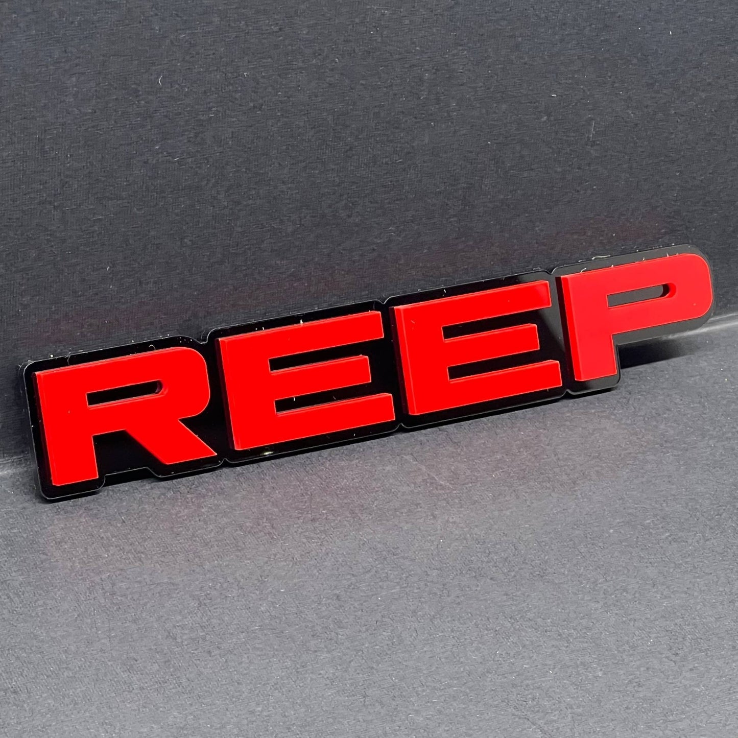 REEP 3D Emblem – Custom Multicolor Acrylic Car Exterior Badge (1PC)