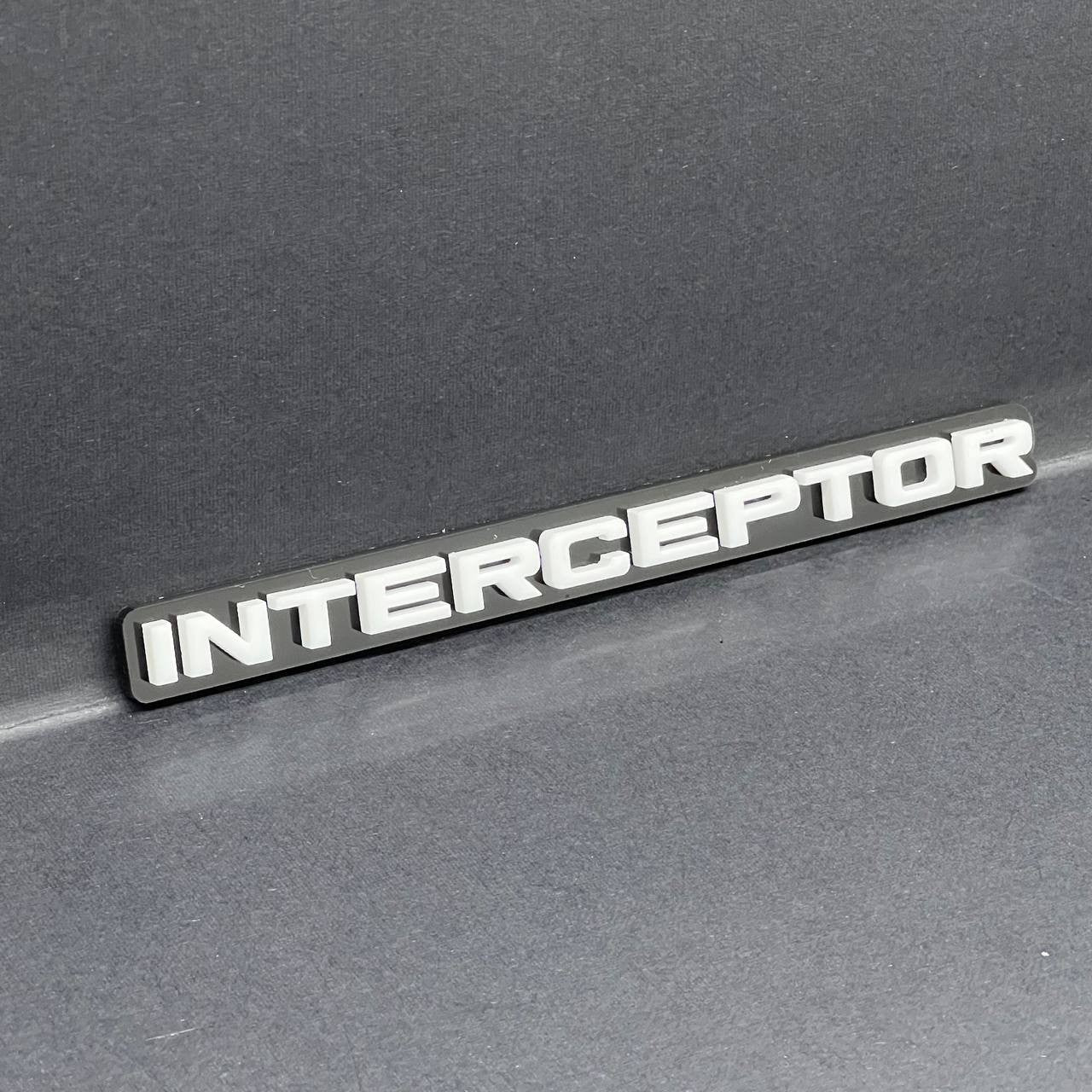 1PC INTERCEPTOR Emblem Custom Fender or Tailgate Badge for Car, SUV, or Truck