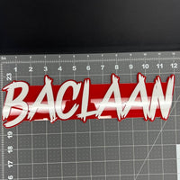 1PC BACLAAN Emblem – 3D Multicolor Acrylic Car Badge Decal for Truck SUV Auto