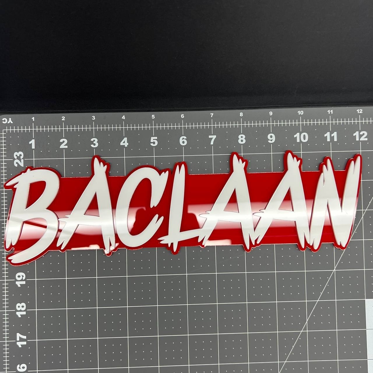 1PC BACLAAN Emblem – 3D Multicolor Acrylic Car Badge Decal for Truck SUV Auto