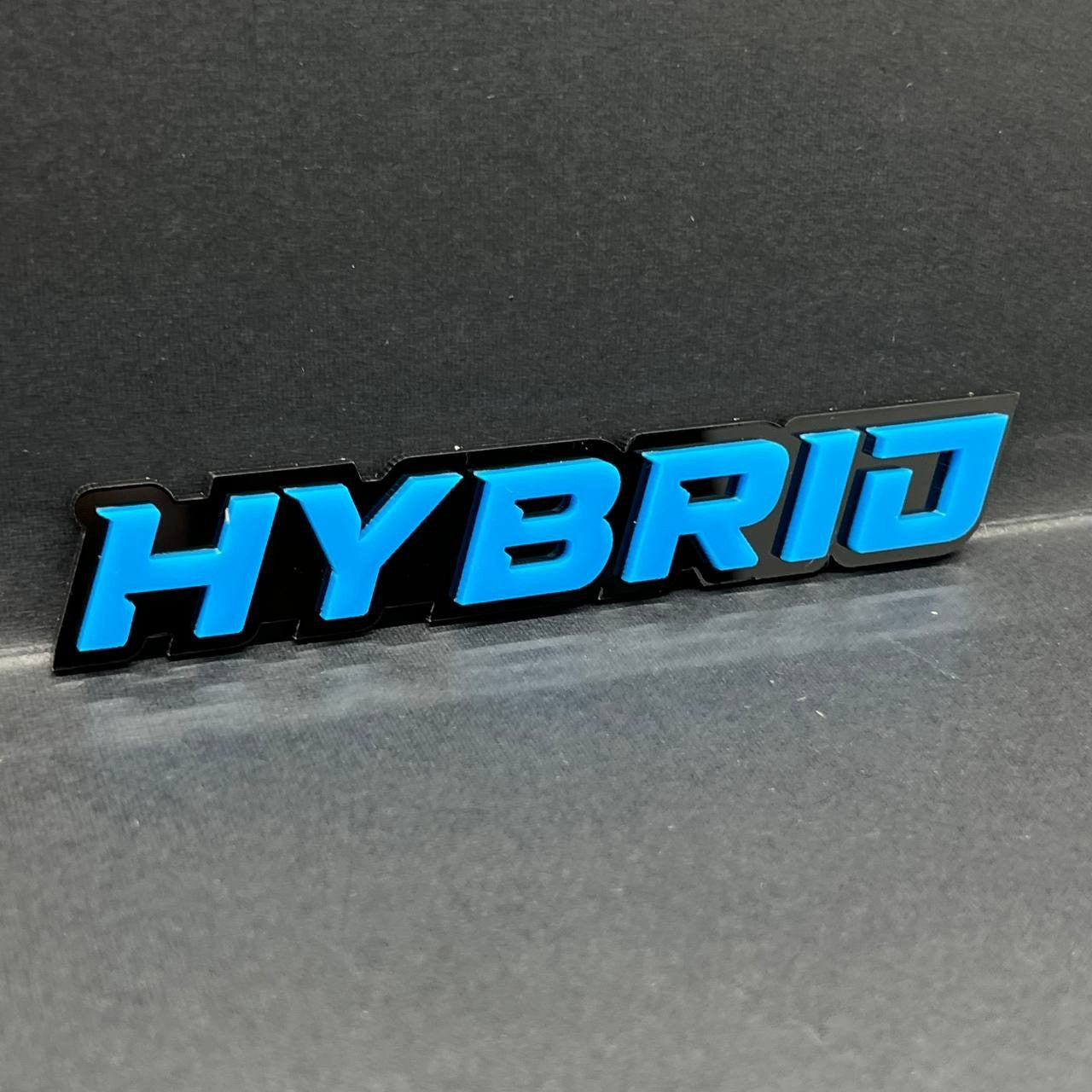 1PC HYBRID Emblem – 3D Multicolor Acrylic Car & Truck Fender Badge Decal