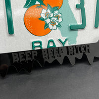Beep Beep Bitch Black License Plate Frame Cover, Frame, Car Frame