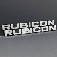 RUBICON EMBLEMS QTY 2 FENDER EXTERIOR RUBICON BADGE PAIR 3D EMBLEMS