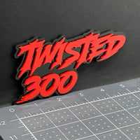 1PC Twisted 300 Emblem – 3D Multicolor Acrylic Car Badge for Fender & Tailgate