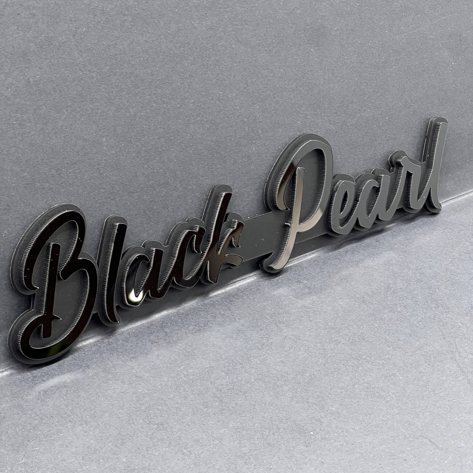 1pc Black Pearl Multicolor 3D Car Emblem – Acrylic Custom Vehicle Badge