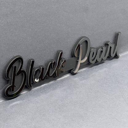 1pc Black Pearl Multicolor 3D Car Emblem – Acrylic Custom Vehicle Badge