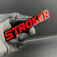 2PCS STROKER Emblems – 3D Acrylic Engine Fender Badges for Car or Truck