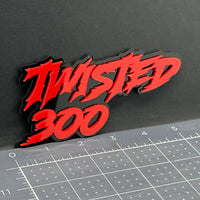 1PC Twisted 300 Emblem – 3D Multicolor Acrylic Car Badge for Fender & Tailgate