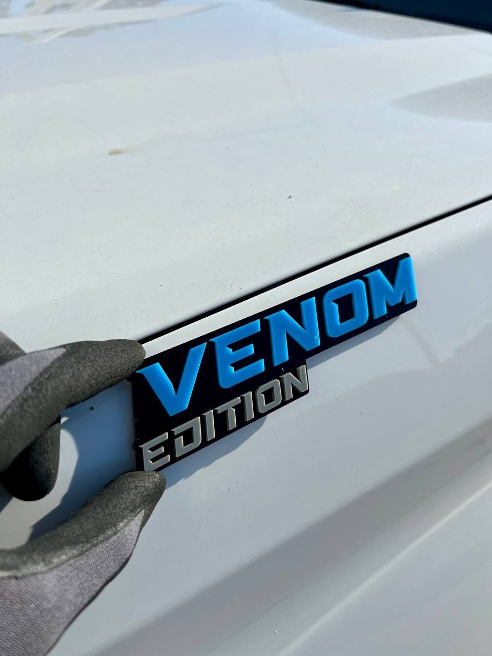 1pcs Venom Edition Emblem Car Badges Badass 3D Sticker Decal Multicolor