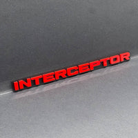1PC INTERCEPTOR Emblem – Custom 3D Acrylic Multicolor Car & SUV Badge