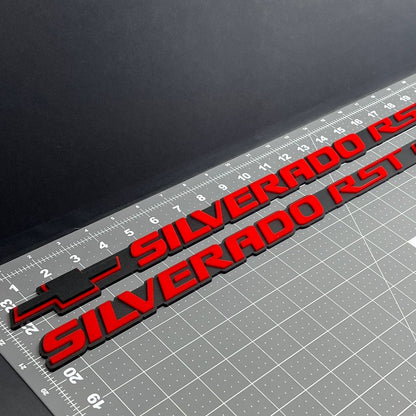 2PCS Silverado RST Emblem Badge – 3D Acrylic Decal Fits Chevy Silverado
