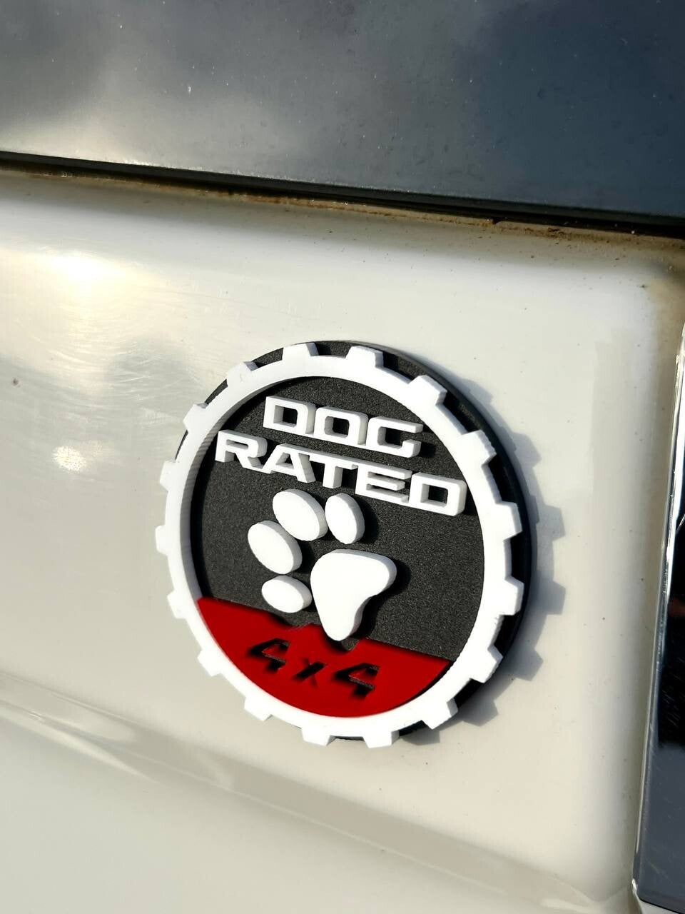 2PCS Jeep Wrangler 392 Fender DOG RATED 4x4 Trail Rated Emblem