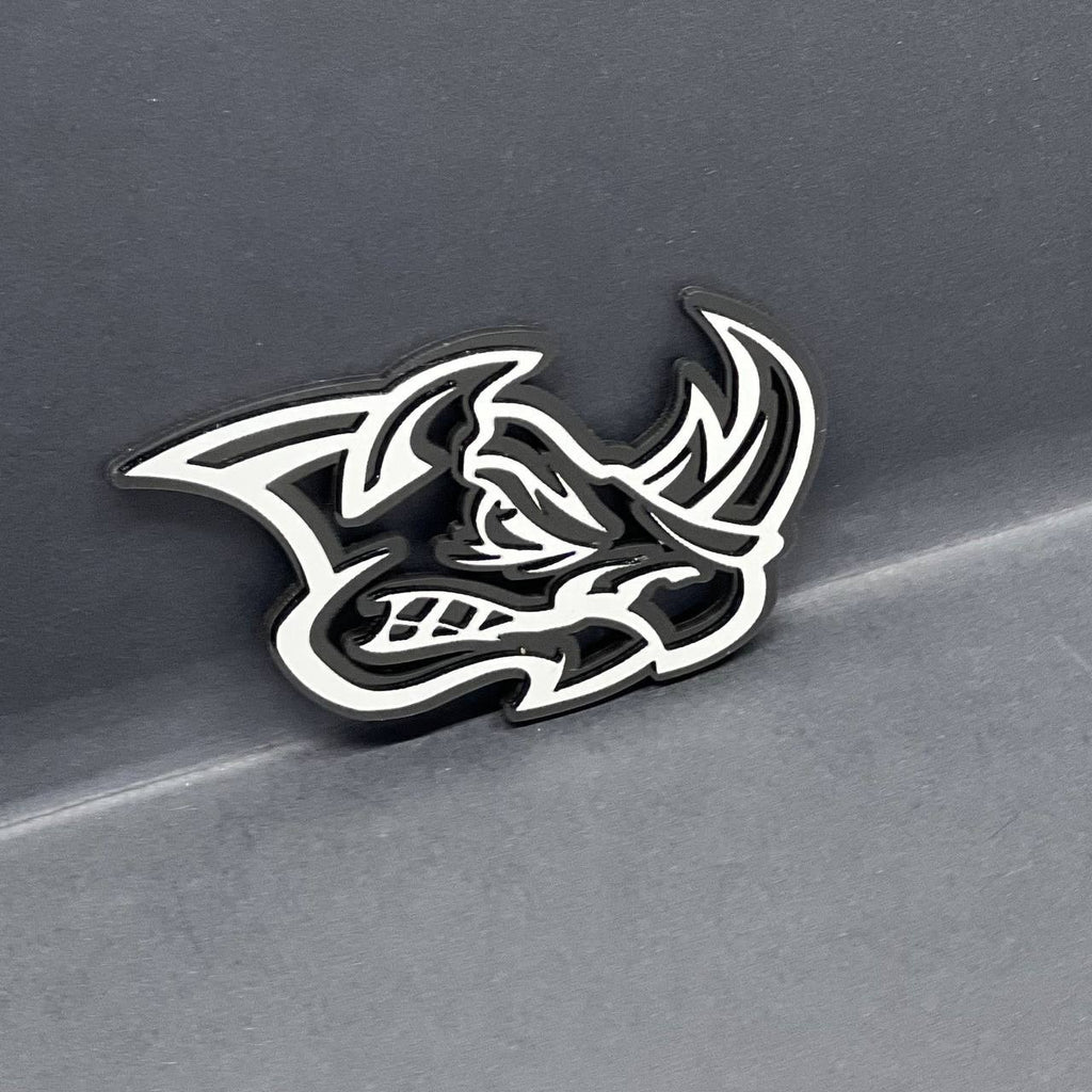 Rhino Badges – 2PCS Angry 3D Emblems for Car Truck Fender Decal